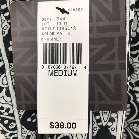 NWT iZ Byer Womens M Black Lace Blouse Aztec Tank Top Sleeveless Floral Casual - Picture 4 of 11